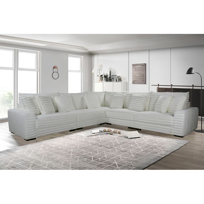 New Classic Furniture - Embrace - 5 Pc Sectional White - 20-5482W-5P