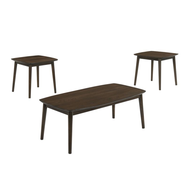 New Classic Furniture - Felix Coffee Table & 2 End Table Set-Dark Walnut - T371W-3P