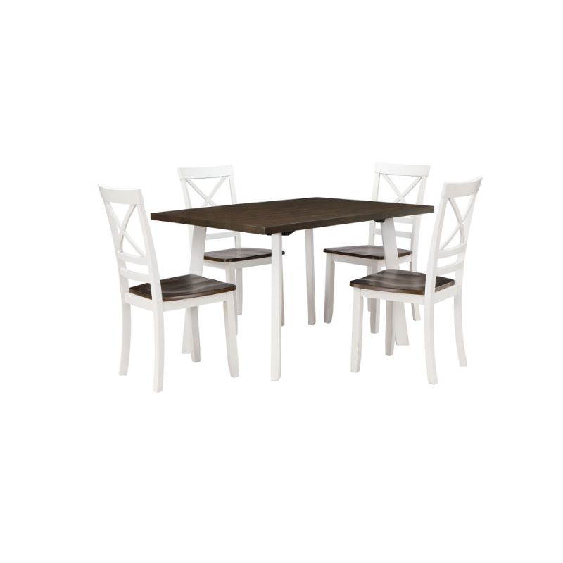 New Classic Furniture - Ivy Lane 5 Pc Dining Set, Table & 4 Chairs- Buttermilk - D5777-50S