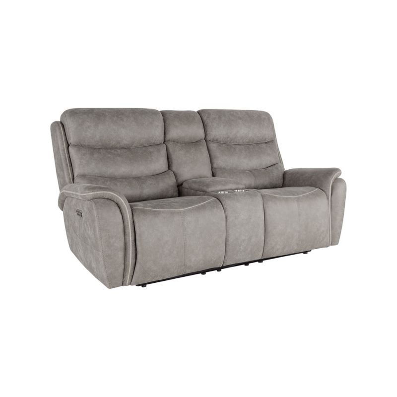 New Classic Furniture - Kamari Console Loveseat W/Pwr Hr & Fr-Gray - U092-25P2-GRY