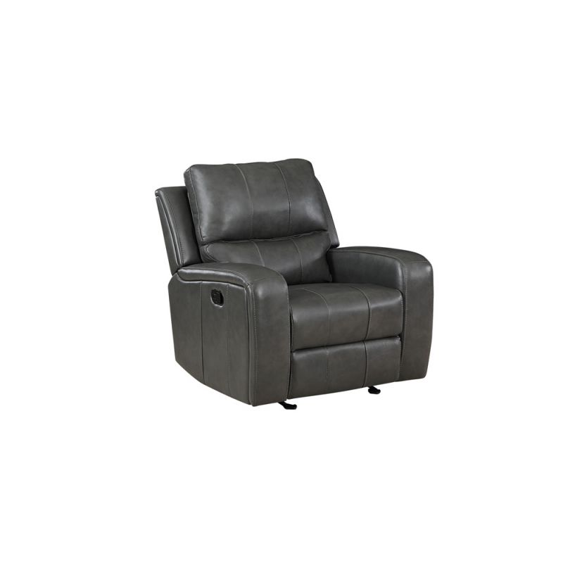 New Classic Furniture - Linton Leather Glider Recliner-Gray - L1721-13-DGR