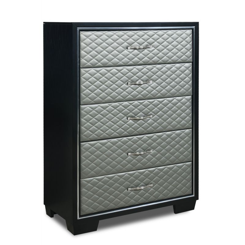 New Classic Furniture - Luxor Chest-Black/Silver - B2025-070