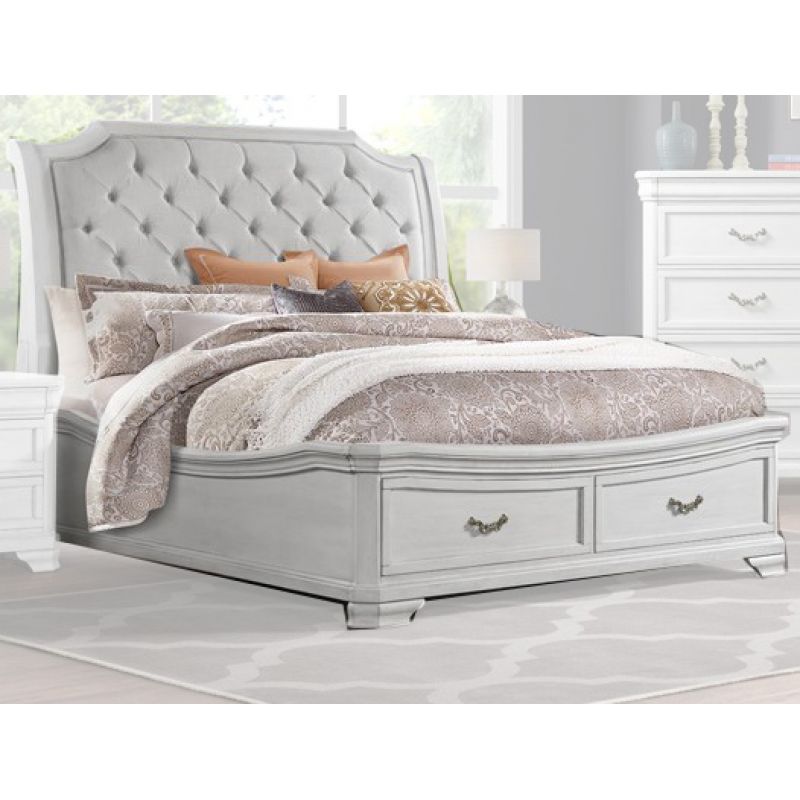 New Classic Furniture - Lyndhurst White - 5/0 Queen Bed - 00-493W-300