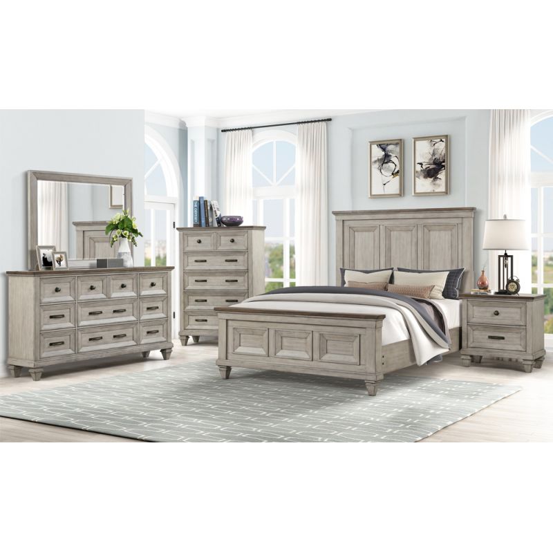 New Classic Furniture - Mariana 6/6 Ek 5Pc -Bed,Dresser,Mirror,Nightstand,Chest - 00-2114-15C