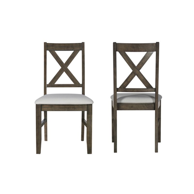 New Classic Furniture - Meadows Dining Chairs, Set Of Two-Charcoal Brown - D1807-20