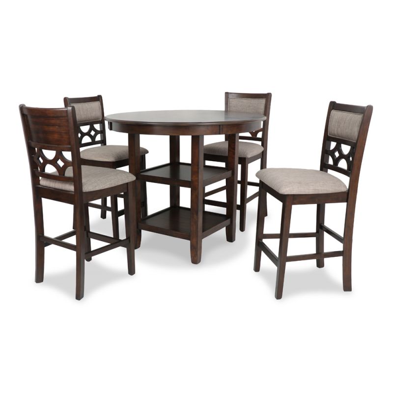New Classic Furniture - Mitchell 5 Pc Counter Set-Cherry - D1763-52S-CHY