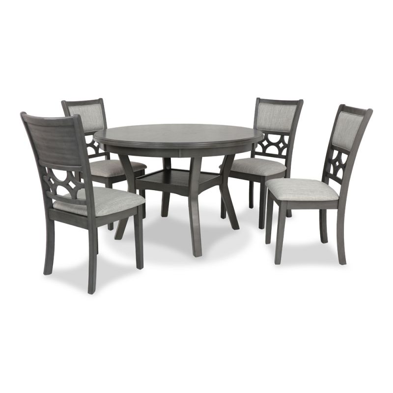 New Classic Furniture - Mitchell 5 Pc Dining Set-Gray - D1763-50S-GRY