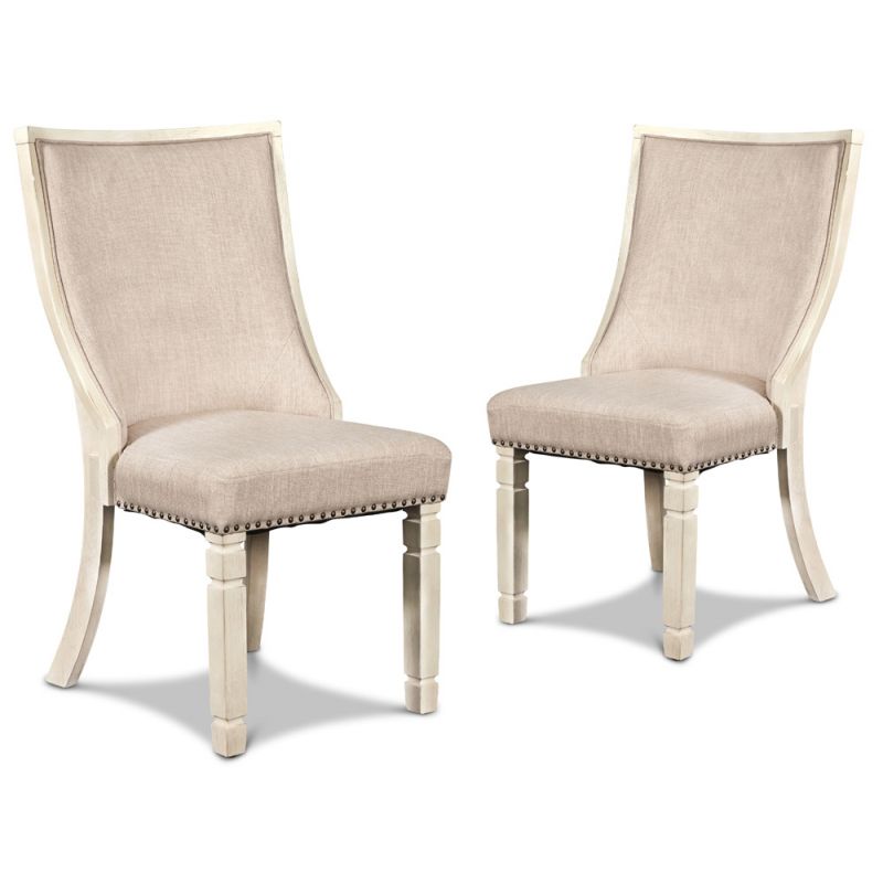 New Classic Furniture - Prairie Point Upholstered Arm Chair-Cottage White (Set of 2) - D058W-21