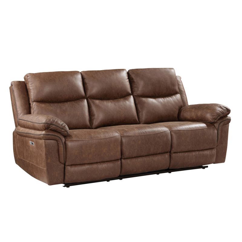 New Classic Furniture - Ryland Sofa W/Pwr Fr- Brown - U5985-30P1-BRN