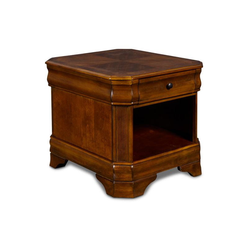 New Classic Furniture - Sheridan End Table- Burnished Cherry - TH005-20