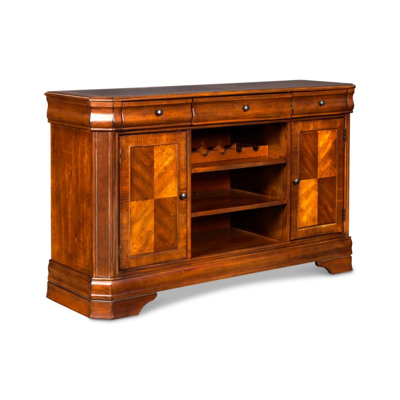 New Classic Furniture - Sheridan  Entertainment Console-  Burnished Cherry - TH005-40