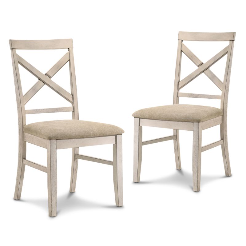 New Classic Furniture - Somerset Side Chair-Vintage White - D2959-20