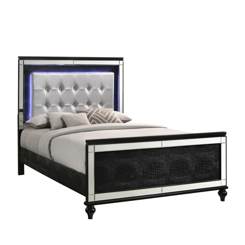 New Classic Furniture - Valentino 3/3 Twin Bed - Black - 00-9698B-500