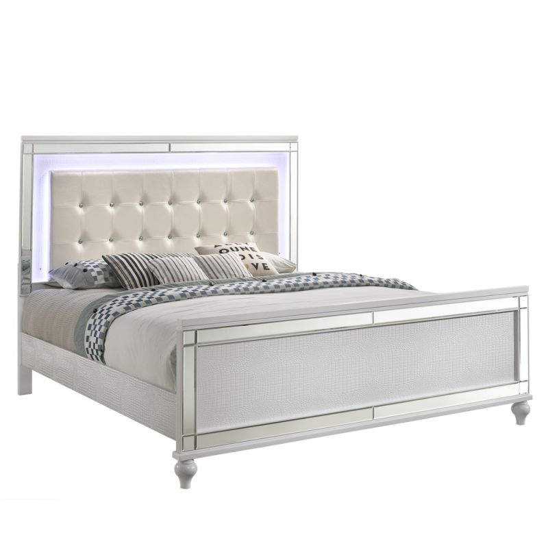 New Classic Furniture - Valentino 6/0 Wk Bed - White - 02-9698W-200