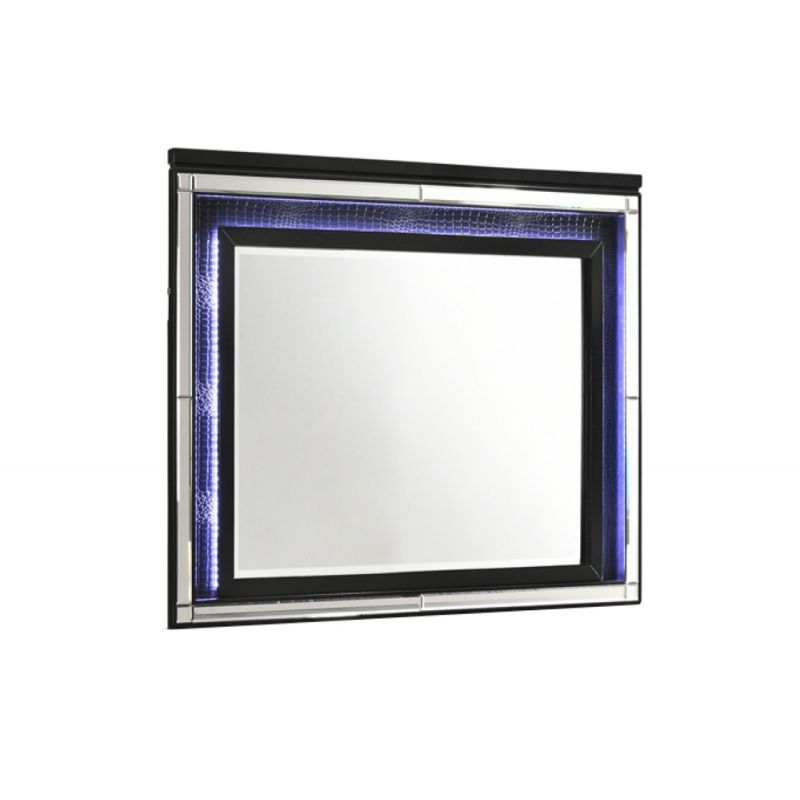 New Classic Furniture - Valentino Lighted Mirror-Black - BA9698B-060