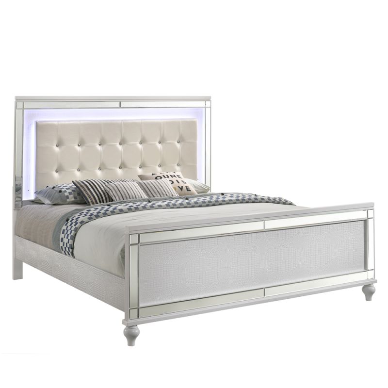 New Classic Furniture - Valentino Queen Bed - White - 02-9698W-300