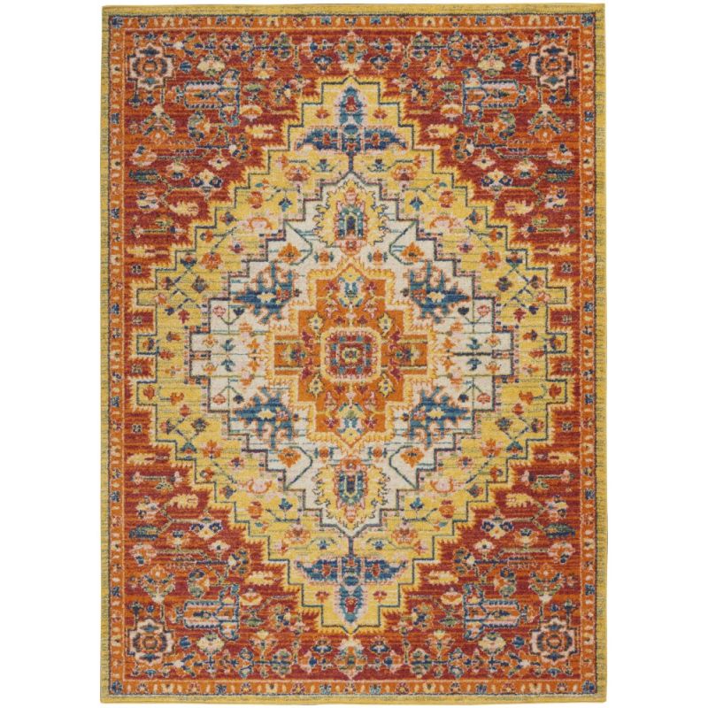 Nourison - Allur Area Rug - 4' x 6' Red Multicolor - ALR04-99446838377 - CLOSEOUT