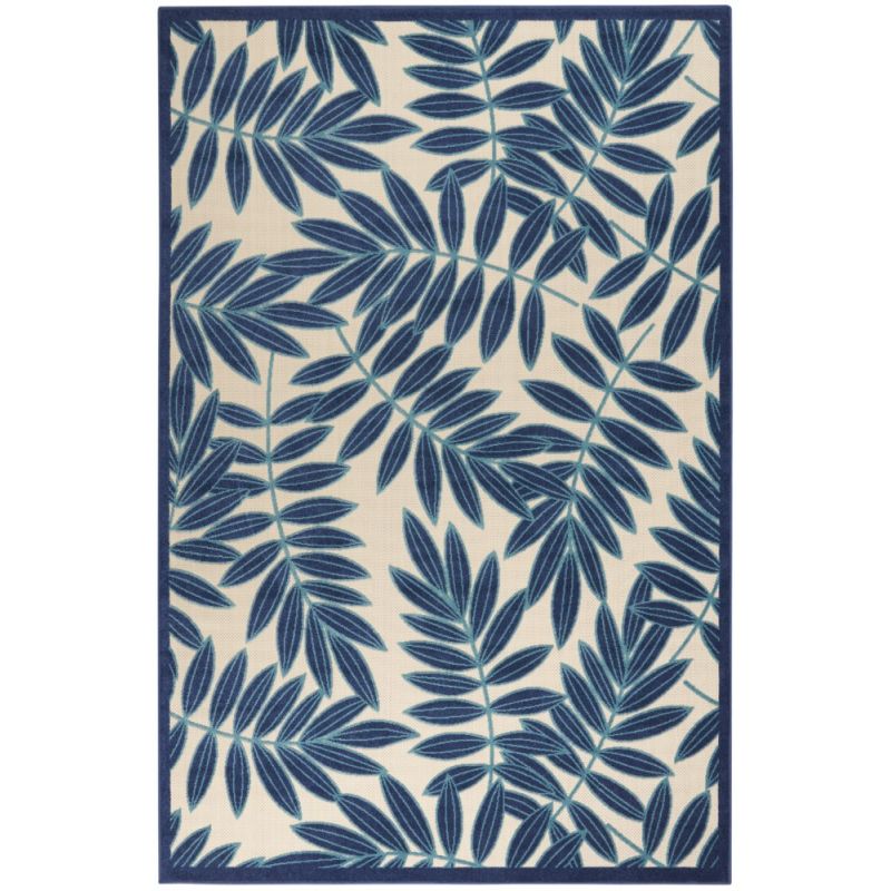 Nourison - Aloha ALH18 Navy Blue and White 7' x 10' Oversized Indoor-outdoor Rug - ALH18-99446816832