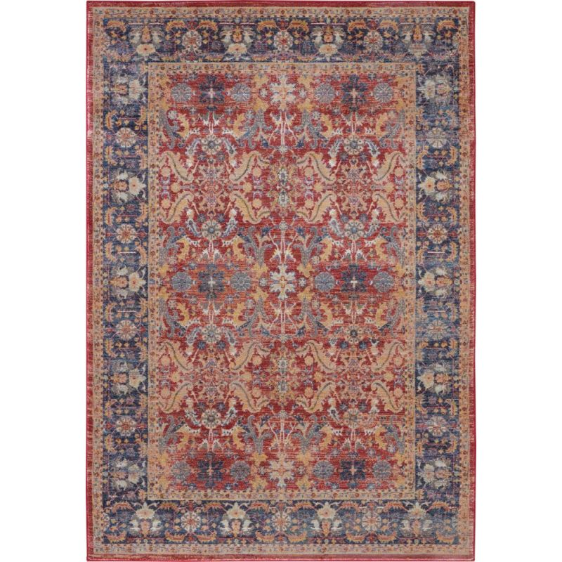 Nourison - Ankara Global ANR02 Red and Blue Multicolor 5'3