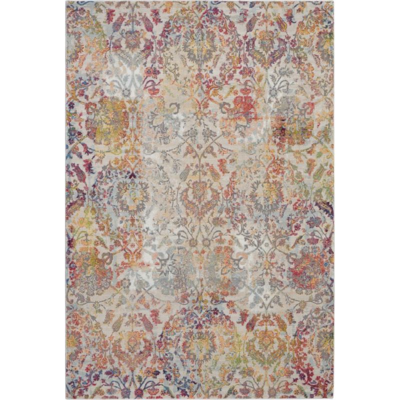 Nourison - Ankara Global ANR06 White and Orange 4'x6' French Country Area Rug - ANR06-99446457219