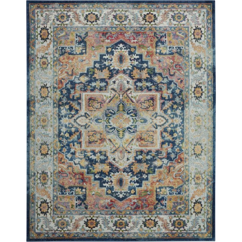 Nourison - Ankara Global ANR11 Blue and Red Multicolor 8'11
