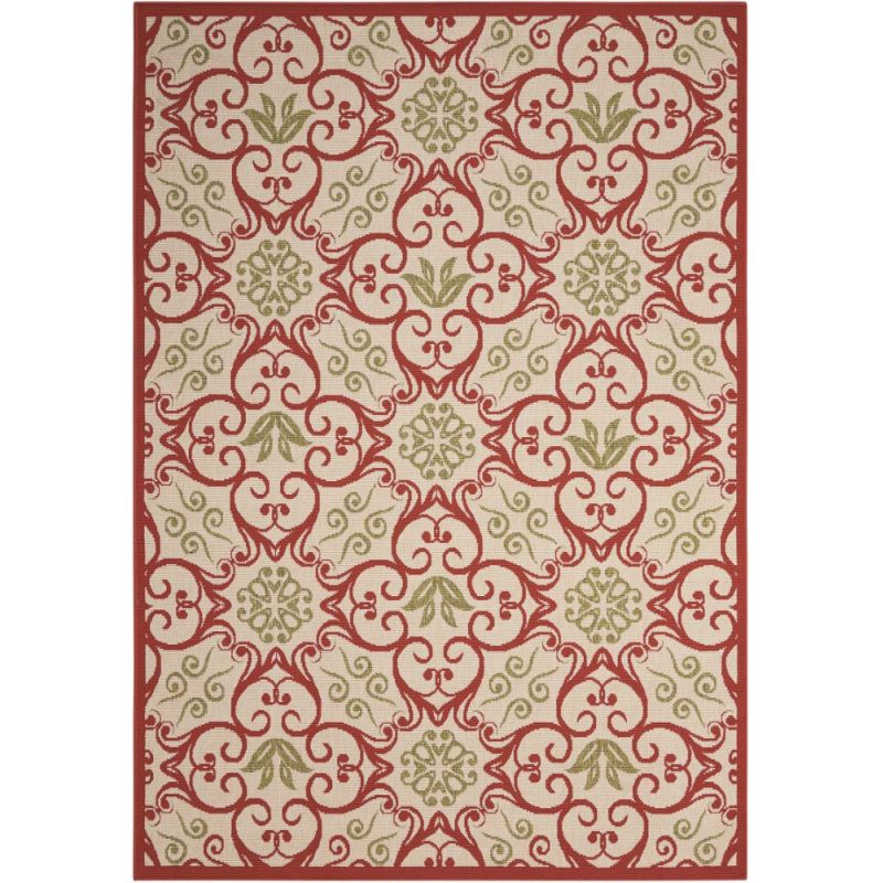 Nourison - Caribbean CRB02 Ivory and Red 9'3