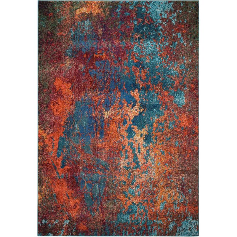 Nourison - Celestial CES08 Blue and Red 5'3