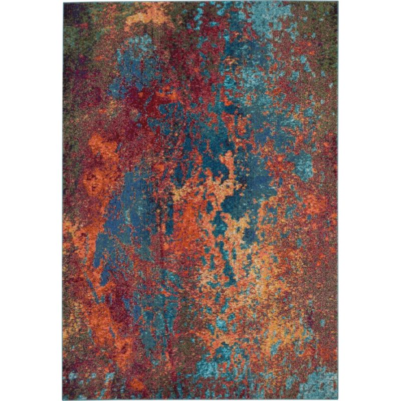 Nourison - Celestial CES08 Blue and Red 6'7