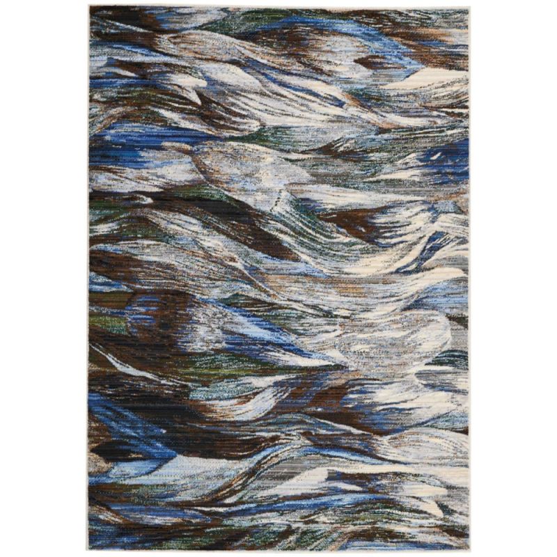 Nourison - Chroma CRM01 Charcoal and Blue 5'6