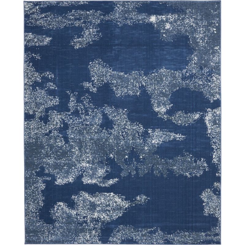 Nourison - Etchings 8' x 10' Blue Abstract Area Rug - ETC03-99446718402_CLOSEOUT