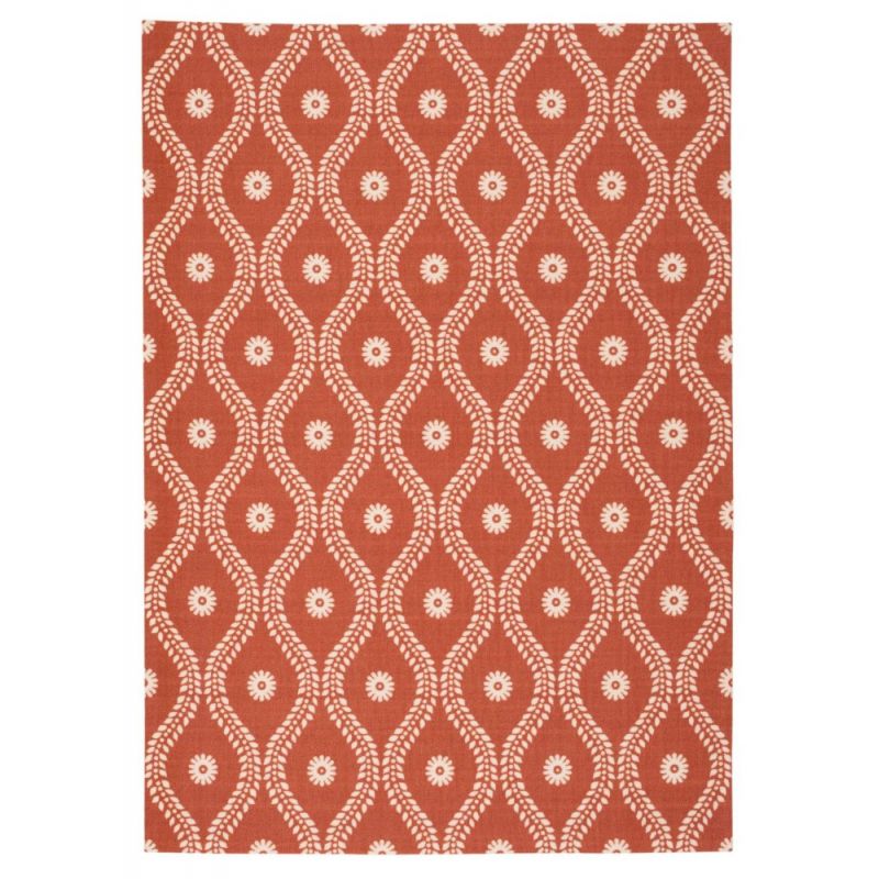 Nourison - Home & Garden RS085 Red and Brown 10'x13' Rug - RS085-99446207524_CLOSEOUT