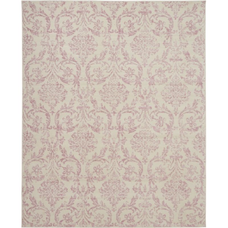 Nourison - Jubilant 7'x10' White and Pink Area Rug - JUB09-99446764270