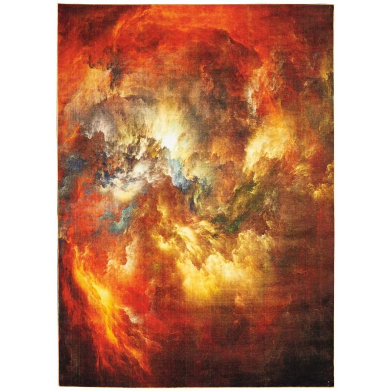 Nourison - Le Reve LER07 Red and Brown 9'x12' Oversized Storm Clouds Rug - LER07-99446494832_CLOSEOUT