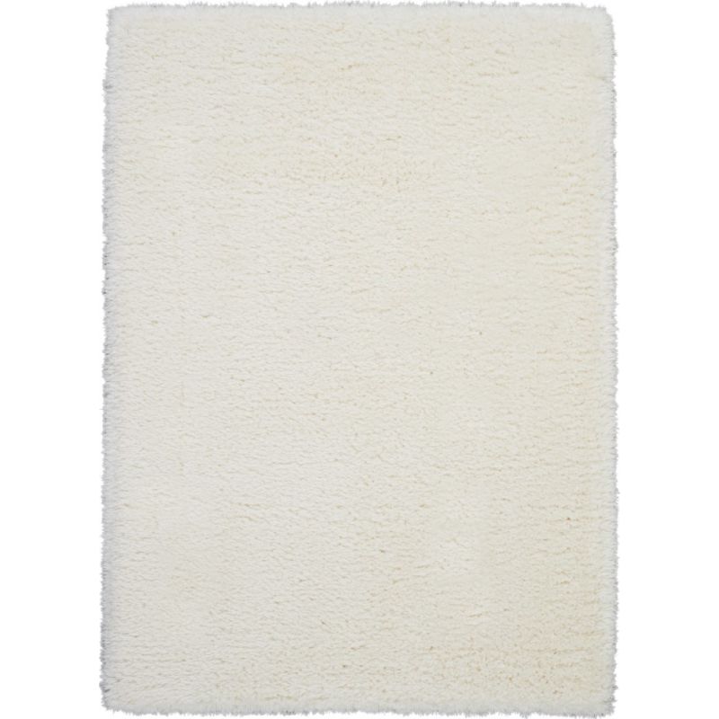 Nourison - Luxe Shag LXS01 White 9'x12' Oversized Rug - LXS01-99446459299