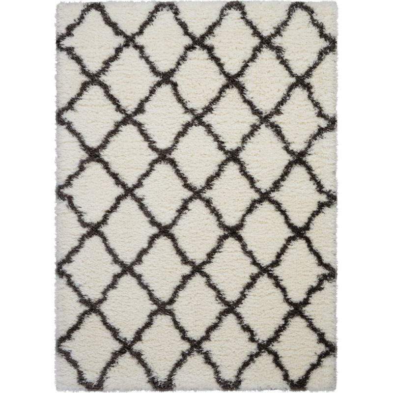 Nourison - Luxe Shag LXS02 White 9'x12' Oversized Rug - LXS02-99446459510