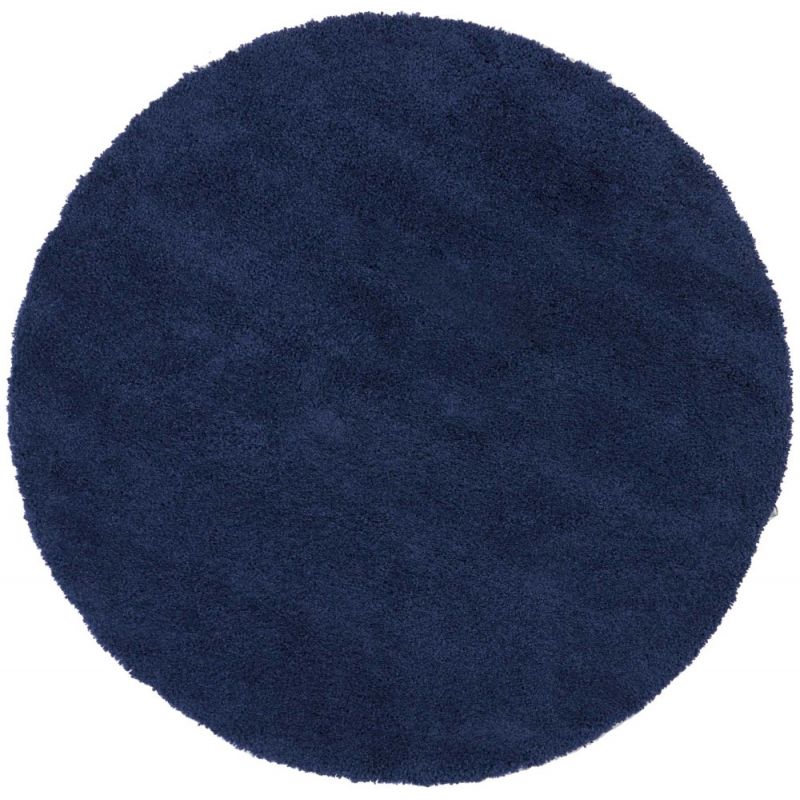 Nourison - Malibu Shag MSG01 Dark Blue 4' x Round Area Rug - MSG01-99446398321_CLOSEOUT