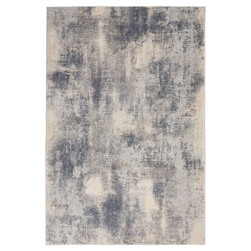 Nourison - Rustic Textures RUS02 Slate Blue and Ivory 3'11