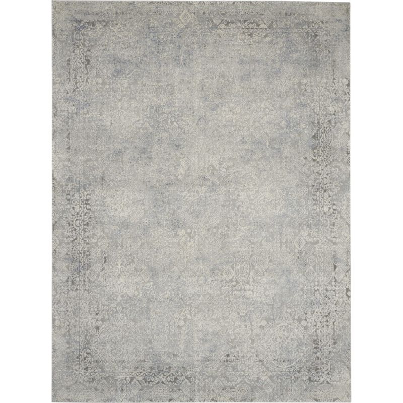 Nourison - Rustic Textures RUS09 Ivory and Slate Blue 7'10