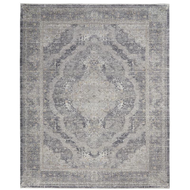 Nourison - Starry Nights 8' x 10' Charcoal and Cream Vintage Area Rug - STN05-99446737649