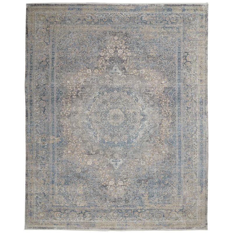 Nourison - Starry Nights 8' x 10' Cream and Blue Vintage Area Rug - STN06-99446737670