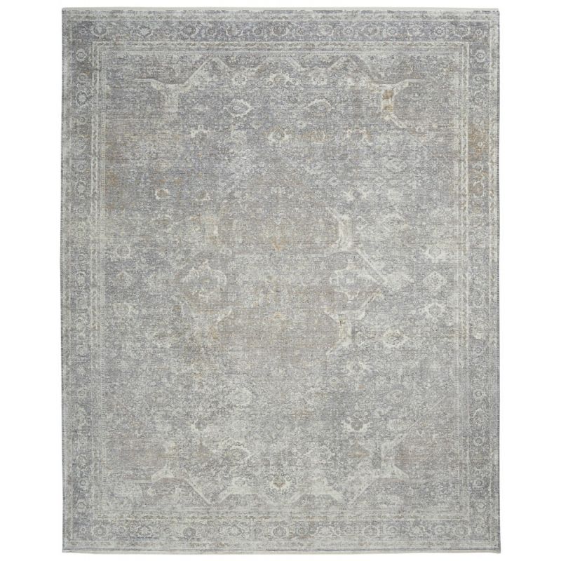 Nourison - Starry Nights 8' x 10' Grey and Ivory Vintage Area Rug - STN03-99446737564
