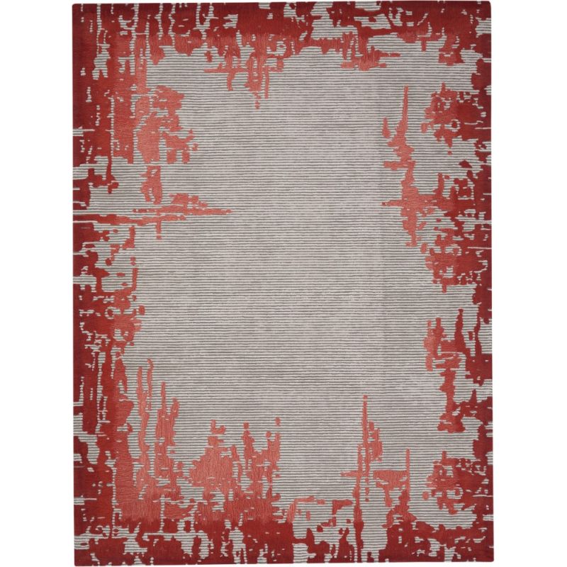 Nourison - Symmetry SMM02 Ivory and Red 8'6