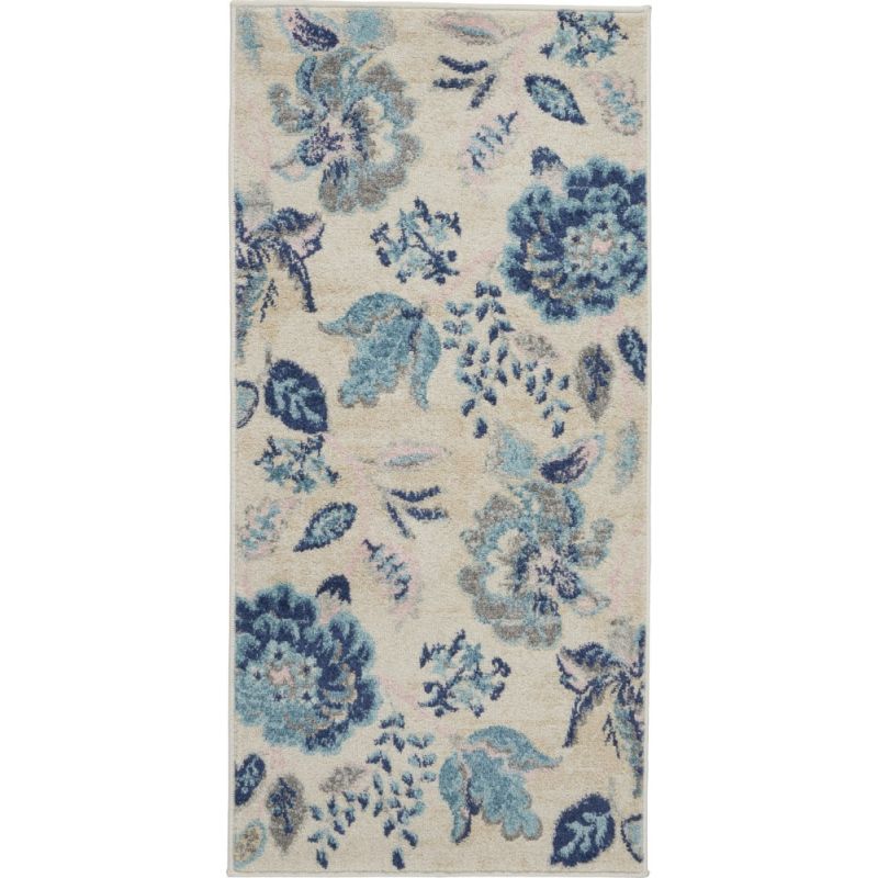 Nourison - Tranquil 2'x4' Blue and White French Country Small Rug - TRA02-99446483744