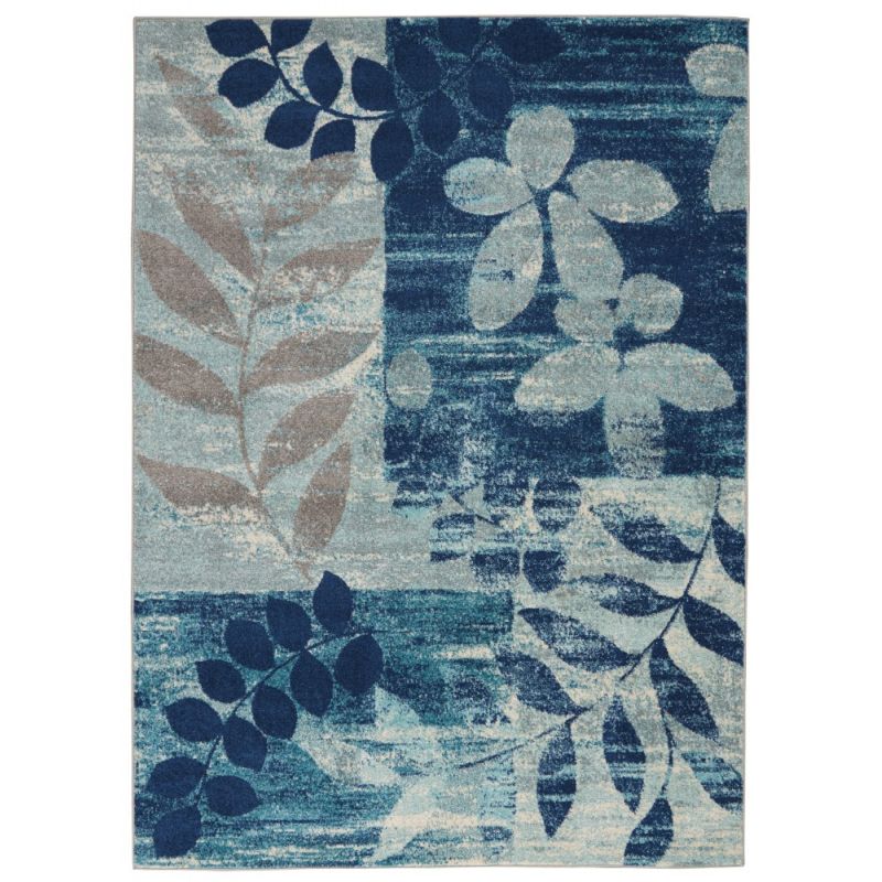 Nourison - Tranquil TRA01 Navy Blue 4'x6' Modern Area Rug - TRA01-99446483607