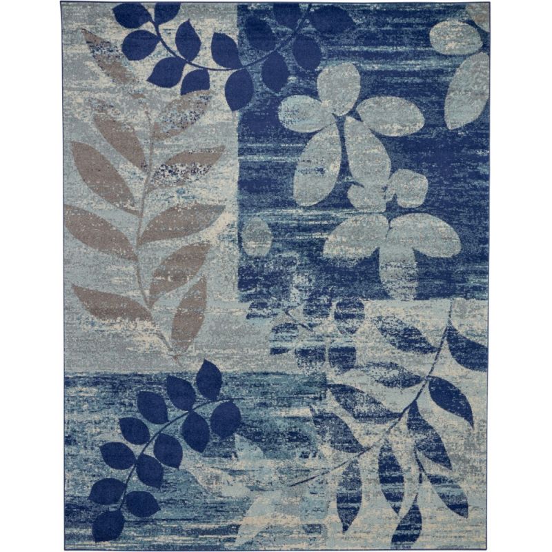 Nourison - Tranquil TRA01 Navy Blue 8' x 10' Oversized Rug - TRA01-99446483683