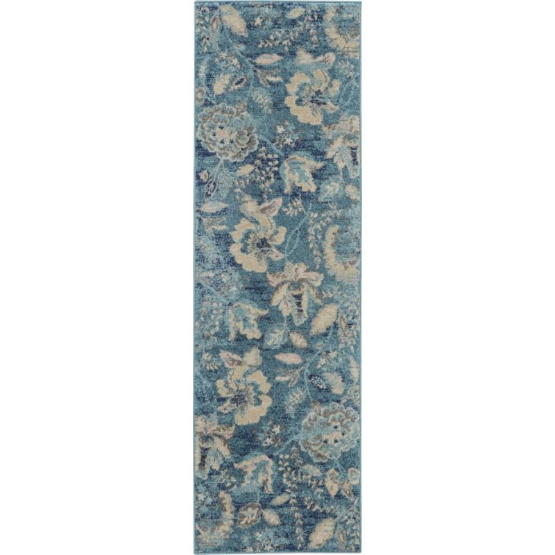 Nourison - Tranquil TRA02 Turquoise Blue and White 2'3