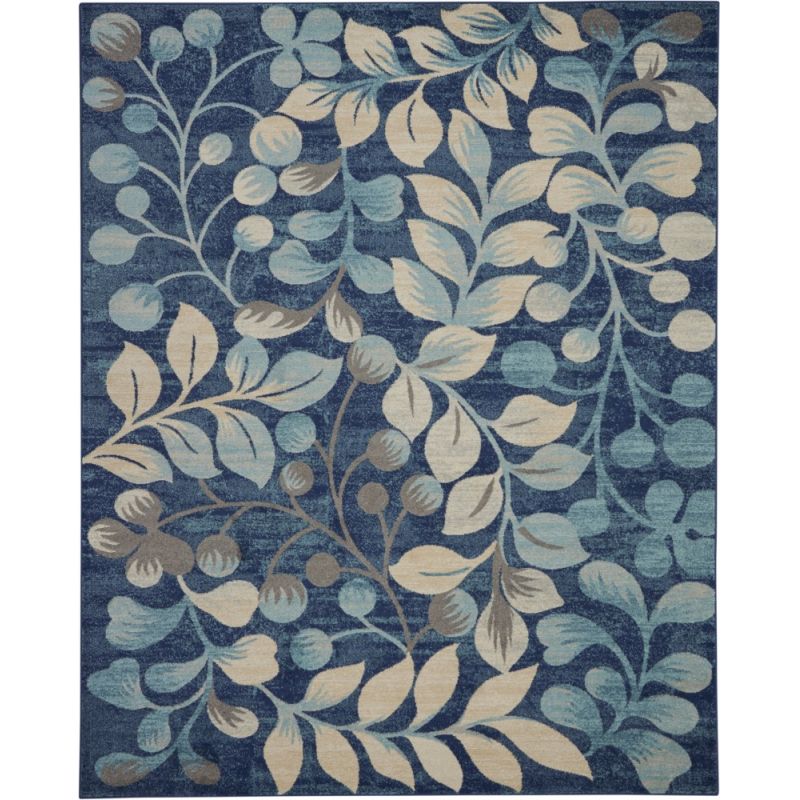 Nourison - Tranquil TRA03 Navy Blue 8'x10' Large Rug - TRA03-99446484031