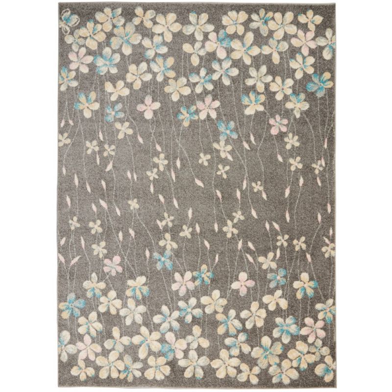 Nourison - Tranquil TRA04 Bone 6'x9' Floral Area Rug - TRA04-99446484581