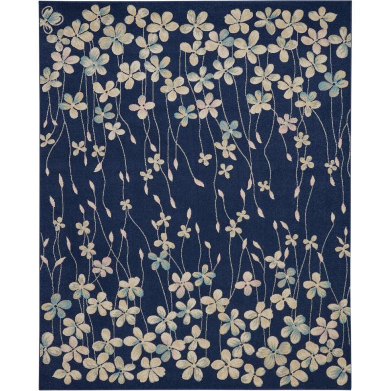 Nourison - Tranquil TRA04 Navy Blue 8'x10' Large Rug - TRA04-99446484475
