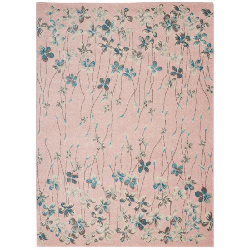 Nourison - Tranquil TRA04 Pink 4'x6' Floral Area Rug - TRA04-99446484673